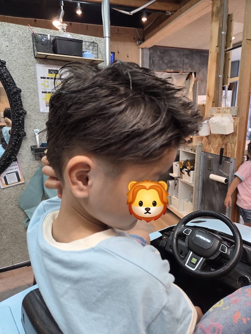 カット後の男の子